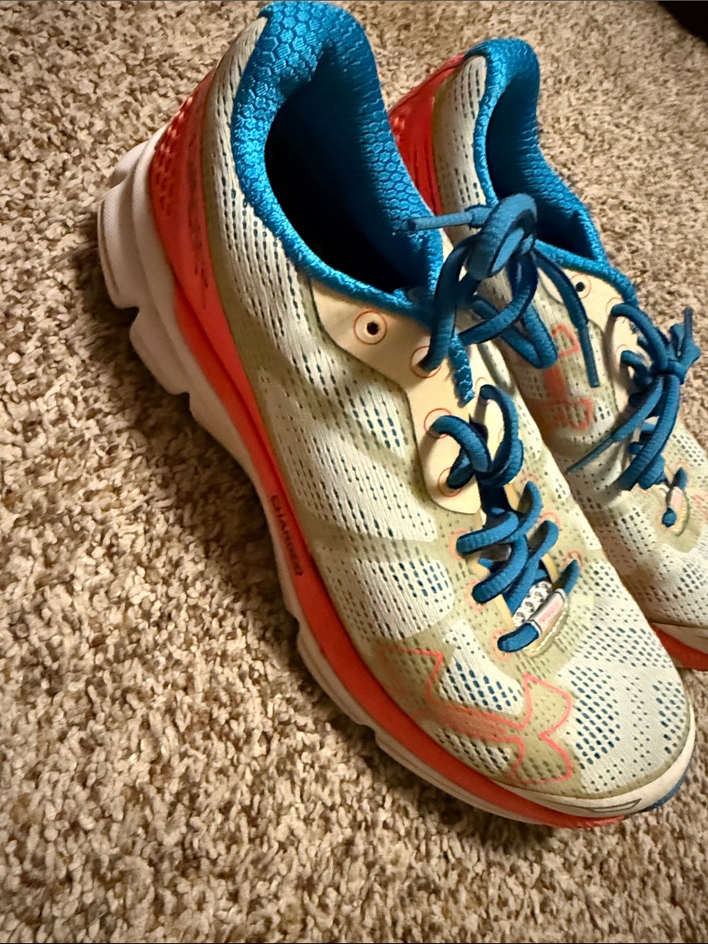 Women’s Under Armour Running Sneakers in Light Teal and Blue